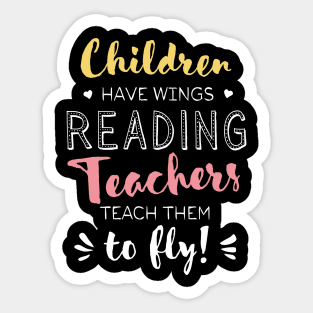 Reading Teacher Gifts - Beautiful Wings Quote Sticker